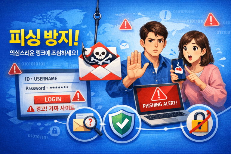 피싱 경고! 의심 링크 조심하세요